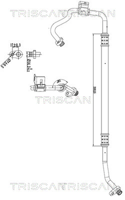 Triscan Hoge druk- / lage drukleiding, airconditioning 9010 28033