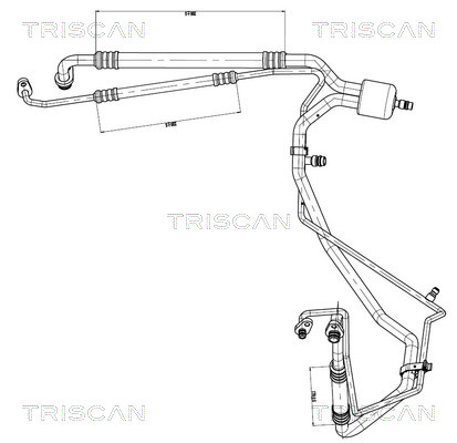Hoge druk- / lage drukleiding, airconditioning Triscan 9010 28039
