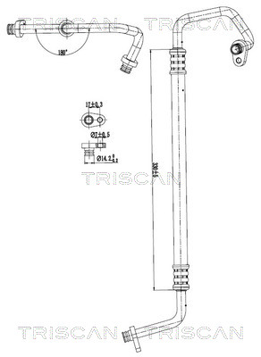 Triscan Hoge druk- / lage drukleiding, airconditioning 9010 28047