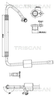 Triscan Hoge druk- / lage drukleiding, airconditioning 9010 28052