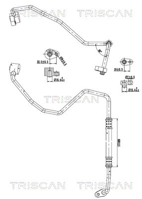 Triscan Hoge druk- / lage drukleiding, airconditioning 9010 28056