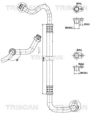 Triscan Hoge druk- / lage drukleiding, airconditioning 9010 28070