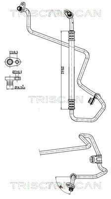 Triscan Hoge druk- / lage drukleiding, airconditioning 9010 28072