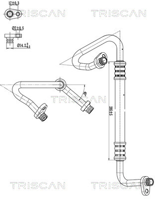 Triscan Hoge druk- / lage drukleiding, airconditioning 9010 28074