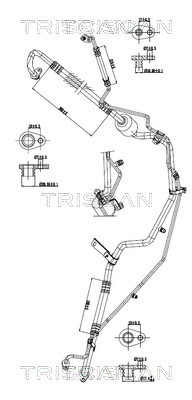 Triscan Hoge druk- / lage drukleiding, airconditioning 9010 28078