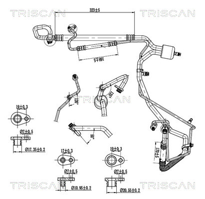Triscan Hoge druk- / lage drukleiding, airconditioning 9010 28079
