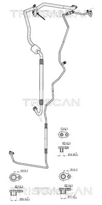 Triscan Hoge druk- / lage drukleiding, airconditioning 9010 28106