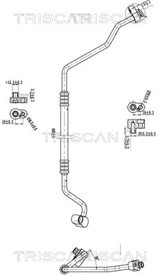 Hoge druk- / lage drukleiding, airconditioning Triscan 9010 29005