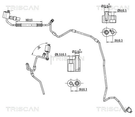 Triscan Hoge druk- / lage drukleiding, airconditioning 9010 29016