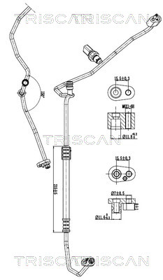 Triscan Hoge druk- / lage drukleiding, airconditioning 9010 29030