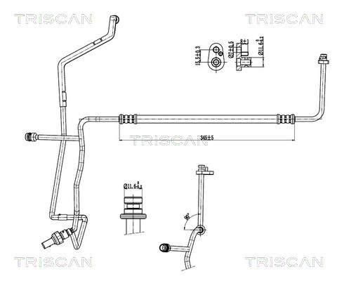 Triscan Hoge druk- / lage drukleiding, airconditioning 9010 29033