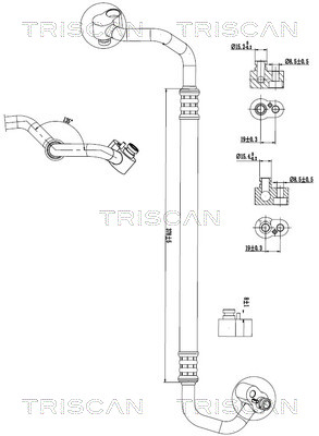 Hoge druk- / lage drukleiding, airconditioning Triscan 9010 29039