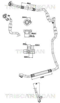 Hoge druk- / lage drukleiding, airconditioning Triscan 9010 29090
