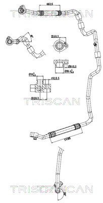 Hoge druk- / lage drukleiding, airconditioning Triscan 9010 29091