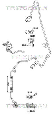 Hoge druk- / lage drukleiding, airconditioning Triscan 9010 29106