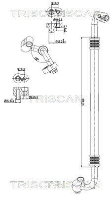 Hoge druk- / lage drukleiding, airconditioning Triscan 9010 29124