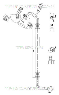 Hoge druk- / lage drukleiding, airconditioning Triscan 9010 29134