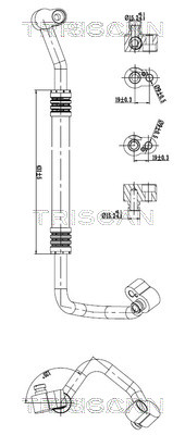 Hoge druk- / lage drukleiding, airconditioning Triscan 9010 29136