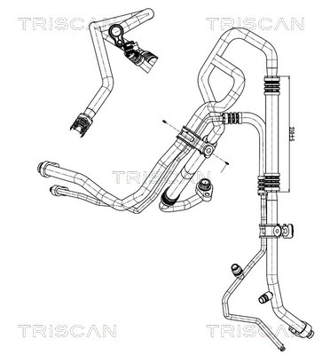Hoge druk- / lage drukleiding, airconditioning Triscan 9010 81014