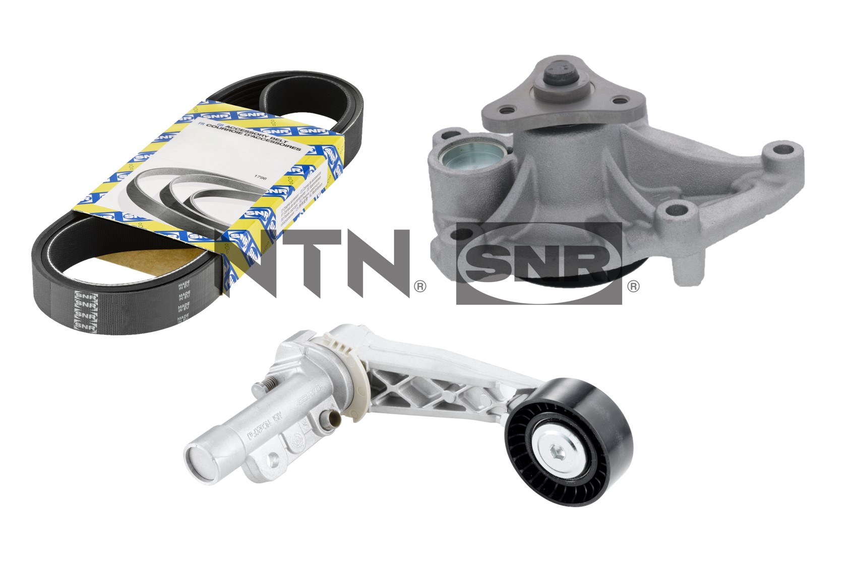 Poly V-riemen kit inclusief waterpomp SNR KAP859.400