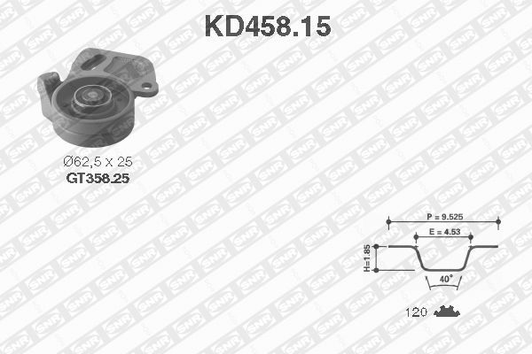 Distributieriem kit SNR KD458.15