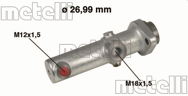 Hoofdremcilinder Metelli 05-0153