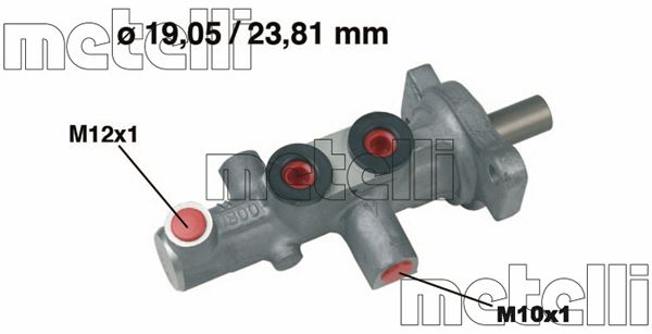 Hoofdremcilinder Metelli 05-0621