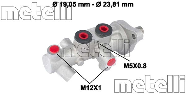 Hoofdremcilinder Metelli 05-0623