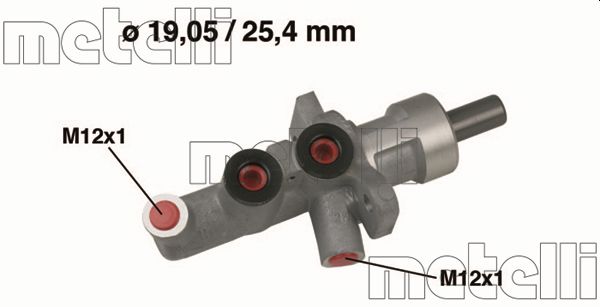 Hoofdremcilinder Metelli 05-0624