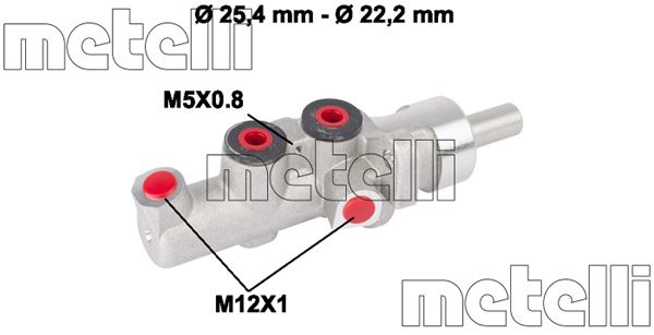 Hoofdremcilinder Metelli 05-0662