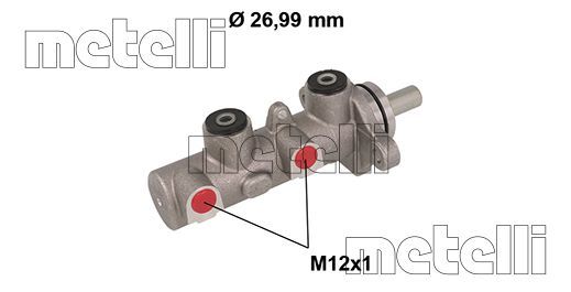 Hoofdremcilinder Metelli 05-0799