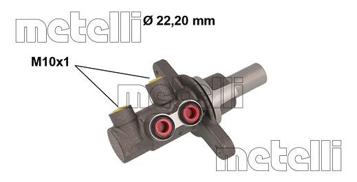 Hoofdremcilinder Metelli 05-0840