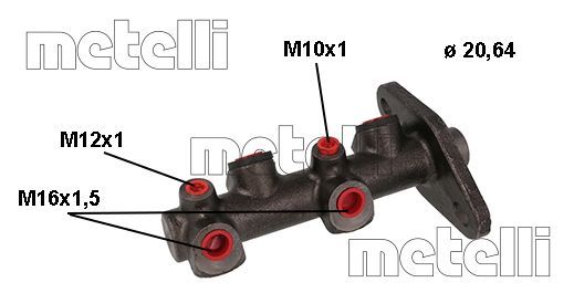 Hoofdremcilinder Metelli 05-1140