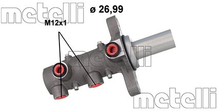 Hoofdremcilinder Metelli 05-1168