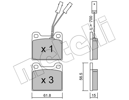 Remblokset Metelli 22-0003-1