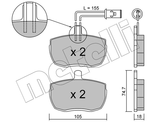 Remblokset Metelli 22-0016-1