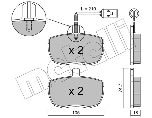 Remblokset Metelli 22-0016-2