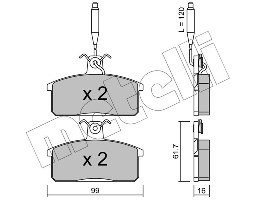 Remblokset Metelli 22-0026-3