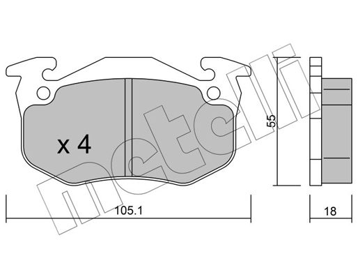 Remblokset Metelli 22-0036-4
