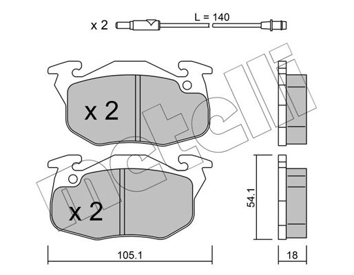 Remblokset Metelli 22-0037-2