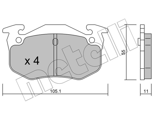 Remblokset Metelli 22-0038-2