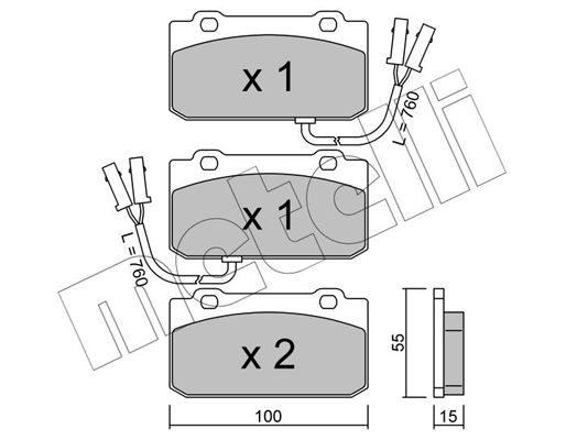 Remblokset Metelli 22-0040-1