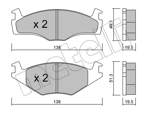 Remblokset Metelli 22-0045-1