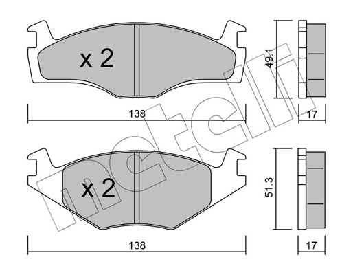 Remblokset Metelli 22-0045-2