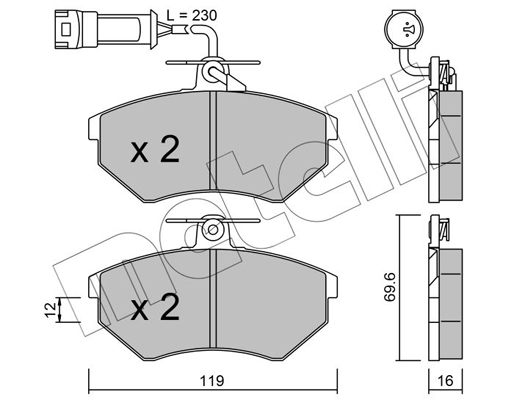 Remblokset Metelli 22-0050-4