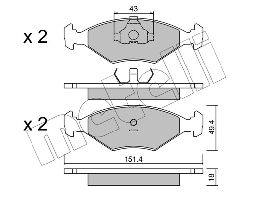 Remblokset Metelli 22-0057-3