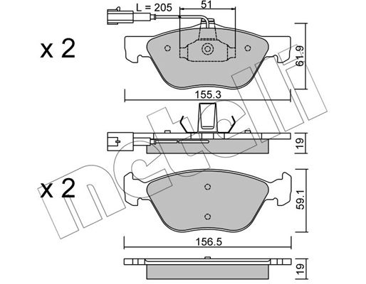 Remblokset Metelli 22-0083-1