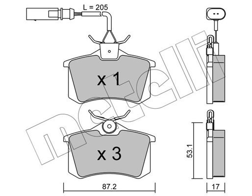 Remblokset Metelli 22-0100-3