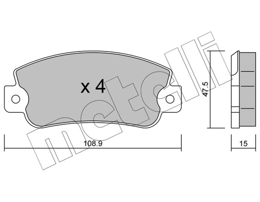 Remblokset Metelli 22-0104-0