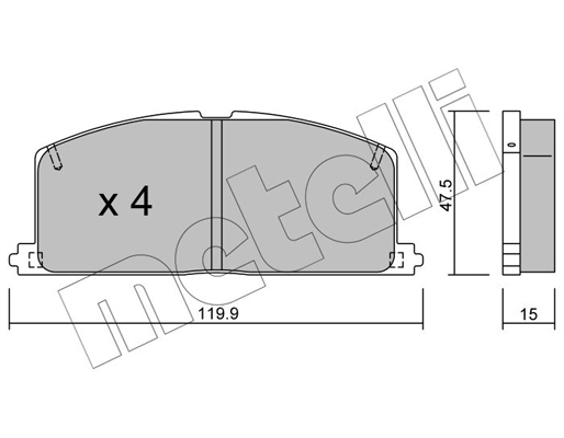 Remblokset Metelli 22-0108-0